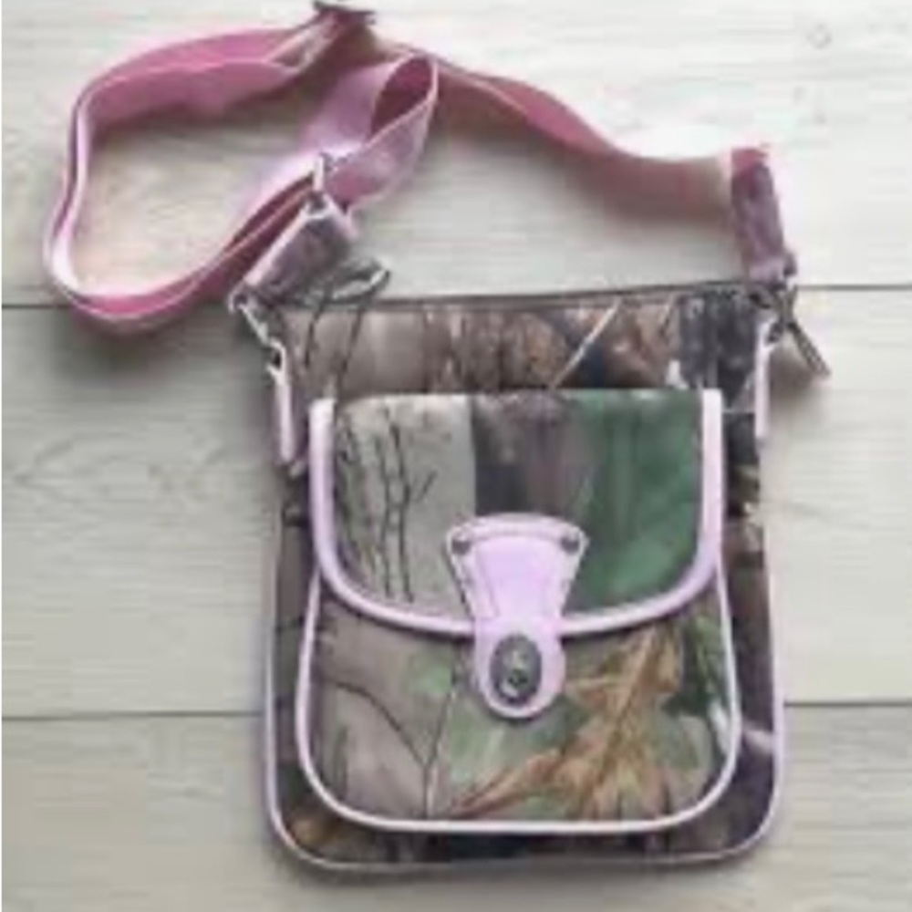 Pink and Camouflage Women's Crossbody Bag